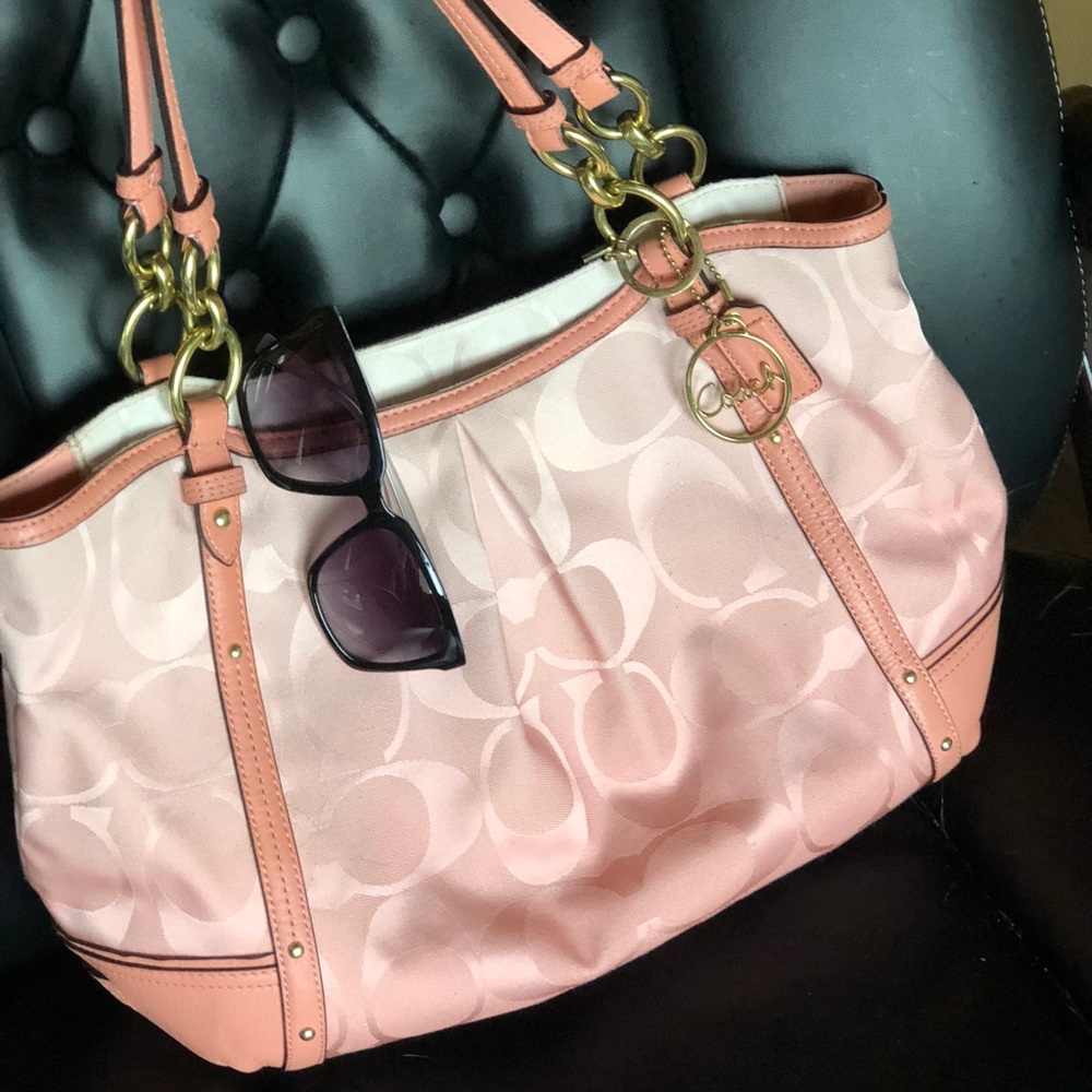 Coach Ombré Alexandra Leather &Canvas Bag F22527